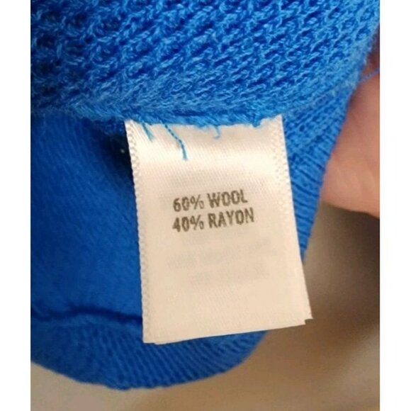 ST. JOHN Black Label Sky Blue Wool Blend Moto Style Zip Jacket Size 6 - Picture 4 of 6